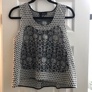 The Kooples embroidered sleeveless top size M